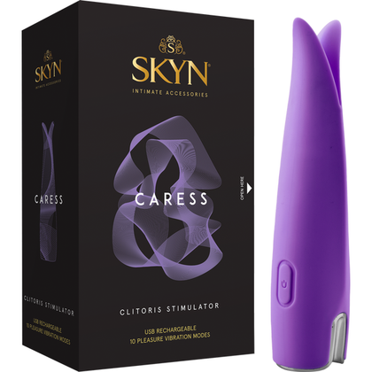 SKYN Caress Clitoris Stimulator - Model X123: Ultimate Female Pleasure Partner for Endless Pleasure - 10 Vibration Modes - USB Rechargeable - Quiet and Discreet - Intense Oral Stimulation - Luxurious Black