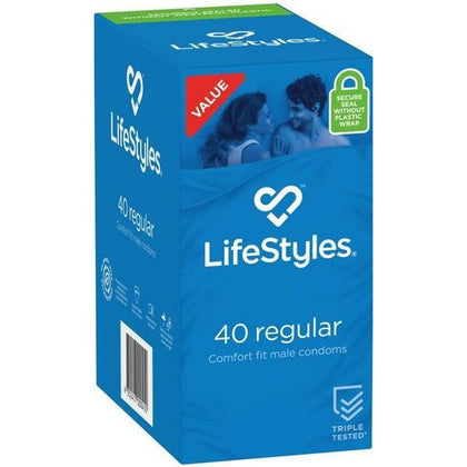 Introducing the Easy-Fit Regular 40's Latex Condoms for Men - Enhanced Comfort, Pleasure, and Protection in Natural Color