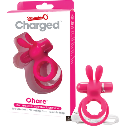 Introducing the Charged Ohare Rechargeable Double Cock Ring: The Ultimate Pleasure Companion for Couples - Model OH-001 - Adult Naughty Store