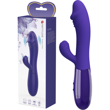 Introducing the SensaRise Crystal Vibe 8000 - Youth Dual Stimulator Vibrator for Powerful G-spot and Clitoral Stimulation in Lavender.