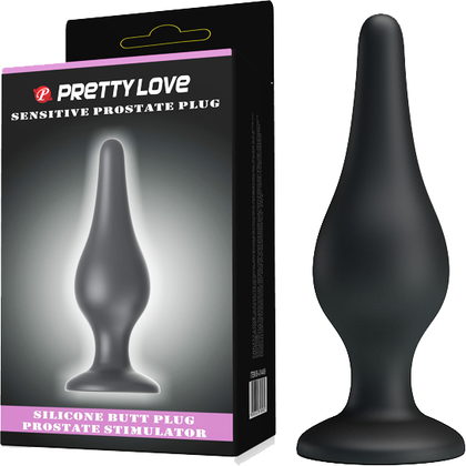 Introducing the Sensual Pleasures Sensitive Prostate Plug - Model SP-550B: The Ultimate Black Silicone Waterproof Suction Cup Delight