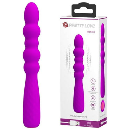 Luxury Pleasure Co. Rechargeable Monroe 12-Function Flexible Vibrator (Model M12-P) - For Women - G-Spot and Clitoral Stimulation - Purple
