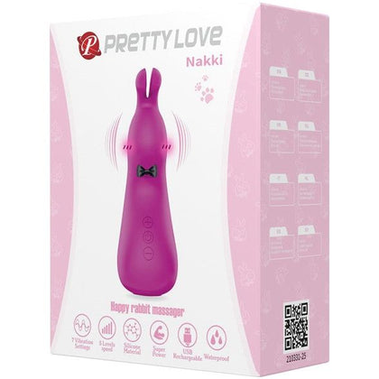 Nakki Rechargeable Bunny-Style Silicone Vibrator - Model NR-7X - Purple (For External Pleasure) - Adult Naughty Store