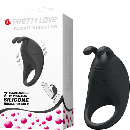 Introducing the Luxe Pleasure Rechargeable Rabbit Vibrator Cockring (Black)
