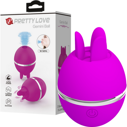 LuxePleasure Rechargeable Gemini Ball - Model X500 - Intimate Wearable Vibrator for Women - Clitoral Stimulation - Soft Pink