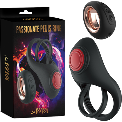 LaViva Passionate Penis Ring Remote Control - Ultimate Pleasure for Him and Her, 10 Vibration Modes, Rechargeable - Black