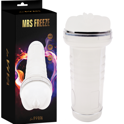 Introducing the Sensation Deluxe Mrs. Freeze G-Spot Vibrator - Model SF-2001B: A Powerful Pleasure Indulgence in Elegant Ice Blue