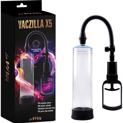 Vaczilla X5 TPR Chamber Sleeve ABS Plastic Cylinder Phthalates and Latex Free 7.9