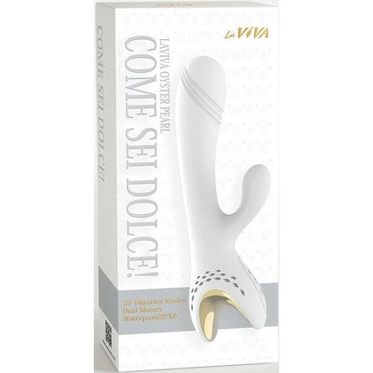 Come Sei Dolce Luxury White Dual Motor Rechargeable Vibrator for Women - Model CS-1001