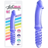 Introducing the PleasureX Double Pleasure Silicone Dildo - Model X1, a Versatile Purple Delight for Couples