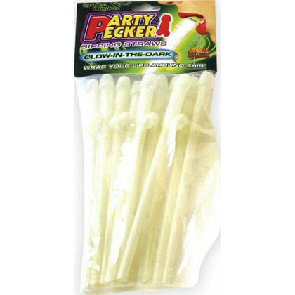 Pecker Party Glow-In-The-Dark Sipping Straws - Fun and Flirtatious Accessories for Adult Celebrations - Adult Naughty Store