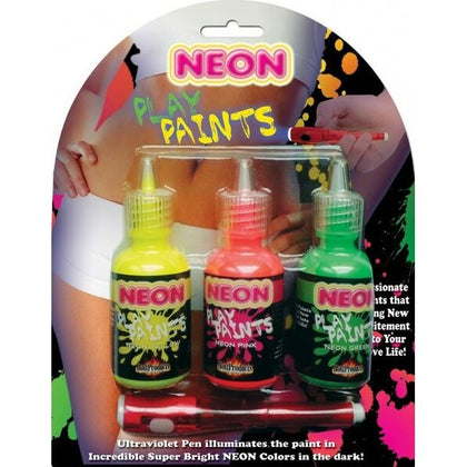 NEON Glow Body Paint Set - Vibrant Assorted Colors for Sensual Play and Black Light Parties