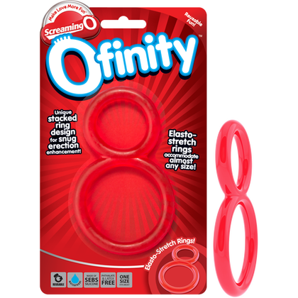 Ofinity Double Erection Ring - The Ultimate Male Enhancement for Long-lasting Pleasure (Model ODR-2021) - Red