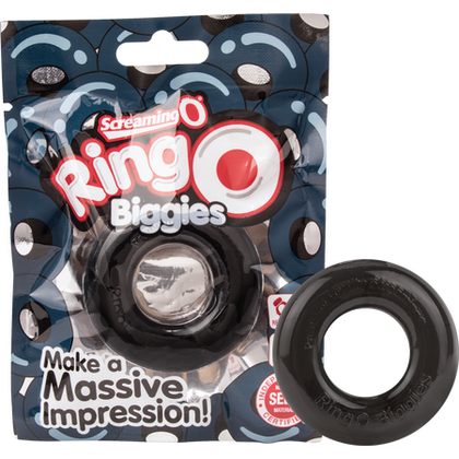 RingO Biggies Thick Cock Ring - Model RB-1001 - Enhance Pleasure and Performance - Male - Penis and Testicles - Clear/Blue/Black