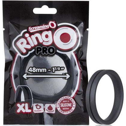 Introducing the Premium Silicone Ring O Pro XL Super-Stretchy Penis Ring - Model ROP-XL-001: Enhance Pleasure for Men and Partners - Experience Ultimate Comfort and Security - Black - Adult Naughty Store