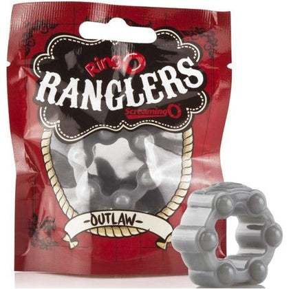 RingO Ranglers Outlaw Super-Stretchy Cock Ring for Enhanced Pleasure - Model XR-5000 - For Men - Intensifies Sensations - Black