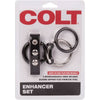 Colt Enhancer Cock Ring Set - Model X1 - Male Pleasure - Enhanced Stamina and Sensitivity - Black - Adult Naughty Store