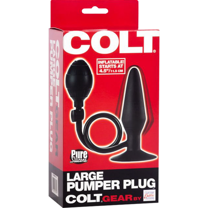 COLT Large Pumper Plug™ - The Ultimate Silicone Inflatable Anal Pleasure Enhancer for Men - Model LP-5000 - Intensify Your Sensations - Deep Black - Adult Naughty Store