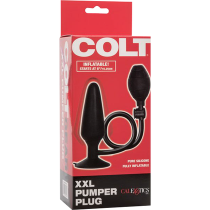 COLT XXL Pumper Plug™ - The Ultimate Inflatable Silicone Anal Pleasure for Men - Model X4 - Intense Fullness in Deep Black - Adult Naughty Store