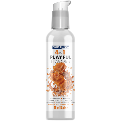 Introducing the SensaPlay 4-in-1 Playful Flavors Salted Caramel Delight Pleasure Gel - Model SP-118, for All Genders and Exquisite Pleasure in Every Area - Seductive Bronze