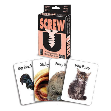 Introducing the SensaPleasure Screw U Adult Party Card Game - A Hilarious Go Fish Style Card Game for Endless Fun!