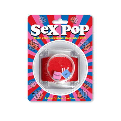 Sensation Deluxe Popping Sex Dice Game, Model SXP-200, Unisex Pleasure Game in Red - Adult Naughty Store