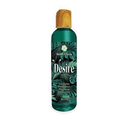 Wish Laboratories Desire Pheromone Massage Oil - Awaken Eucalyptus & Peppermint 118ml - Unisex Alluring Aromatic Massage Elixir 🌿