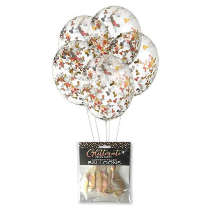 Introducing Glitterati - Metallic Penis Confetti Balloons: A Fun and Playful Addition to Your Celebration!