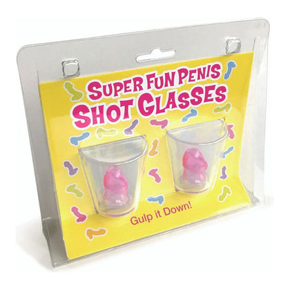 Introducing the Pleasure Palace Deluxe Silicone Penis Shot Glasses - Model PPD-3000 - Unisex - For Fun and Flirty Shots - Vibrant Pink - Adult Naughty Store