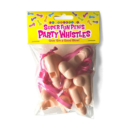 Introducing the Pleasure Pro X6 Penis Party Whistles for Men - Vibrant Pink Lanyard Included - Adult Naughty Store