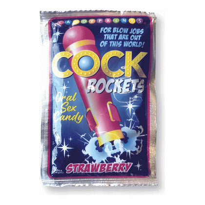 Cock Rockets Strawberry Flavoured Oral Sex Candy - Explosive BJ Upgrade for Him - Red - Adult Naughty Store