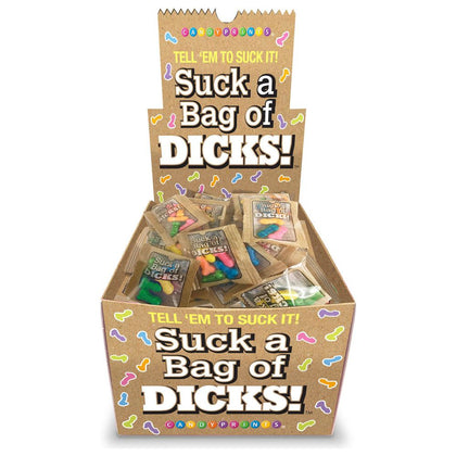 Suck A Bag Of Dicks Counter Display: Gastronomical Delight Package, Model #442, Unisex, Oral Pleasure, Multicolour - Adult Naughty Store