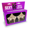 Introducing the Sensual Delights Collection: Sexy AF Nipple Couture Silver Stars - The Ultimate Confidence-Boosting Pleasure Accessory - Adult Naughty Store