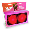 Sexy AF - Nipple Couture Red Marabou - Adult Naughty Store