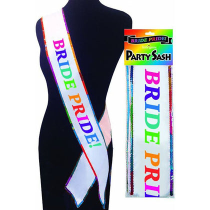 Rainbow Glittery Pride Bride Party Sash - Adjustable 6ft Long LGBTQ+ Celebration Accessory