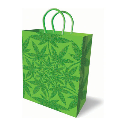 Little Genie Glitter Ganja Gift Bag - Compact and Stylish Storage for Small/Medium Size Items - High-Quality Card Stock - Sturdy Woven Handles - 19.7 cm W x 27.3 cm H x 10 cm D