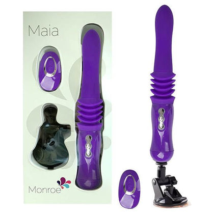 Monroe Thrusting Vibrating Dildo - Model MAIA-001 - For Vaginal and Anal Stimulation - Rechargeable - Wireless Remote - Pink