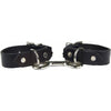 Luxury Leather Double Ended Ankle Restraints ANK001 - Unisex Bondage Cuffs for Sensual Play - Black