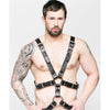 LeatherBound™ Unlined Full Body Leather Brace - Model BRA001 - Unisex - Pleasure Enhancer - Black
