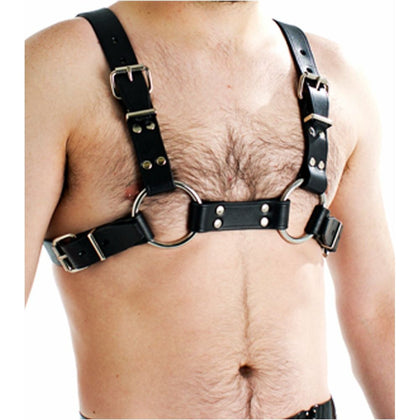 BRA003 Bulldog Double Shoulder Leather Brace for Men - Ultimate Support and Style for Your Shoulders