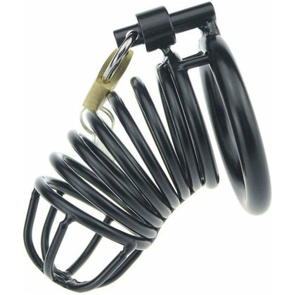 MasterLock CAGE008 Male Chastity Cage - 3 Sizes, Matte Black - Adult Naughty Store