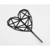 Love in Leather Geometric Heart Cake Topper - CAKE007 - 5 Colours - Acrylic Cake Decoration for Wedding, Birthday, and Anniversary Cakes