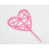 Love in Leather Geometric Heart Cake Topper - CAKE007 - 5 Colours - Acrylic Cake Decoration for Wedding, Birthday, and Anniversary Cakes