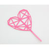 Love in Leather Geometric Heart Cake Topper - CAKE007 - 5 Colours - Acrylic Cake Decoration for Wedding, Birthday, and Anniversary Cakes - Adult Naughty Store