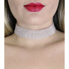 Silver Diamante Choker with Lobster Clasp Closure - Elegant and Adjustable Women's Fashion Accessory - Adult Naughty Store