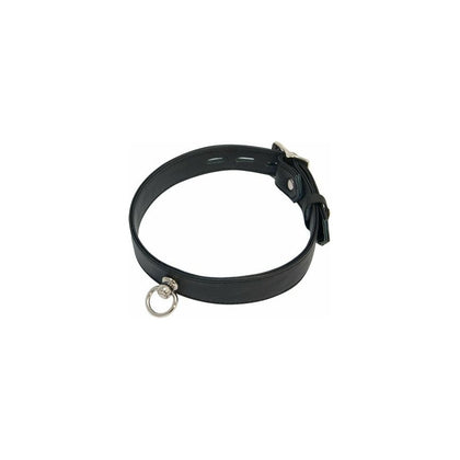 Elegant Pleasures Genuine Leather Lockable Collar - COL011Slim, Padded BDSM Submissive Restraint, Unisex Bondage Collar for Neck Play, Black