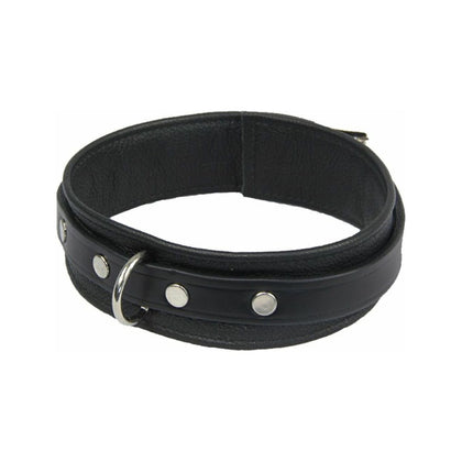 Luxury Leather Collar with D-Ring for BDSM Play - COL015