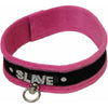 Fluffy Collar Embellished with Diamanté Lettering - SLAVE - Model COL016B - 4 Colours - Unisex - Neck Pleasure - Black, Red, Pink, Purple - Adult Naughty Store