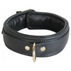 Luxury Italian Leather Collar with Lockable Buckle - COL048 - 3 Colours (Gold, Rose Gold, Pewter)
