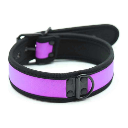 Soft & Bright Neoprene Collar - COL050 - 7 Colours - Unisex - BDSM Submissive Play - Black, Blue, Red, Grey, Yellow, Purple & Camo